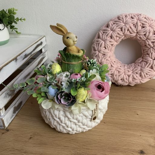 Húsvéti nyuszis OkosDekor középrész - koszorúhoz, kaspóhoz