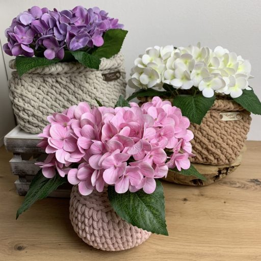 Hortenzia OkosDekor középrész (krém) - zsákhoz, vázához