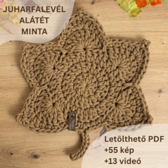   Juharfalevél alátét - letölthető PDF horgolásminta videóval