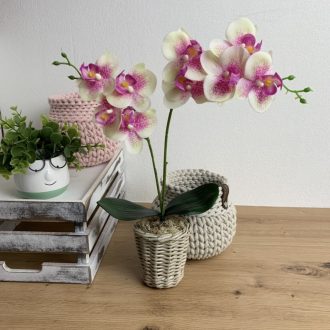   Orchidea OkosDekor középrész (krém-rózsaszín) - zsákhoz, vázához