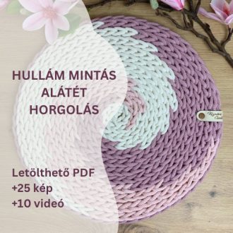   Hullám mintás alátét - letölthető PDF horgolásminta videóval