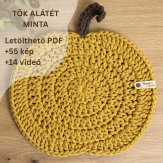 Tök alátét - letölthető PDF horgolásminta videóval