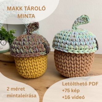 Makk tároló - letölthető PDF horgolásminta videóval
